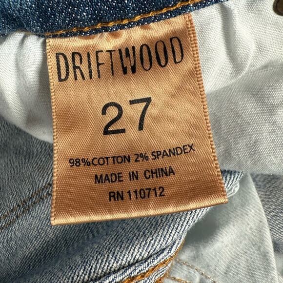 Driftwood Audrey Classic Fit Distressed Denim 31” Jeans W1623 Sz 27 - Picture 9 of 9